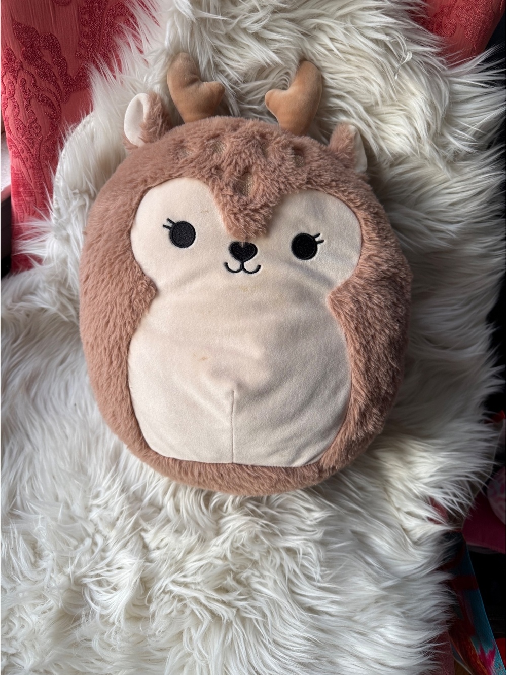 Fuzza Mallows Dawn Deer Plush Pillow 14 Inch